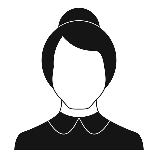 Vetor de ícone de usuário feminino simples — Vetor de Stock