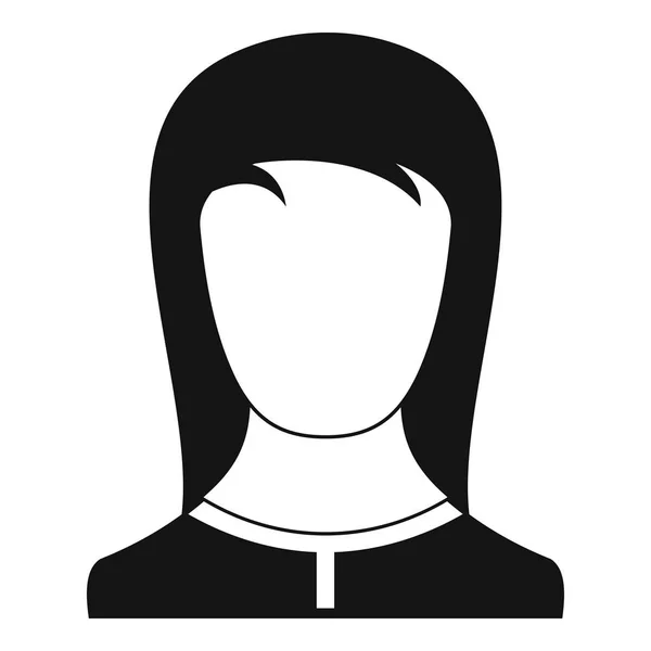 Meilleur vecteur d'icône avatar féminin simple — Image vectorielle