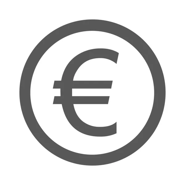 Euro símbolo ícone vetor simples —  Vetores de Stock