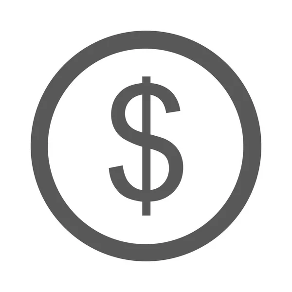 Dólar icono vector simple — Vector de stock