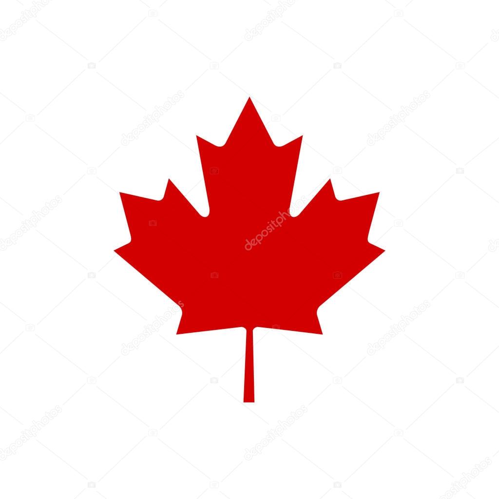 Canada maple leaf icon vector simple