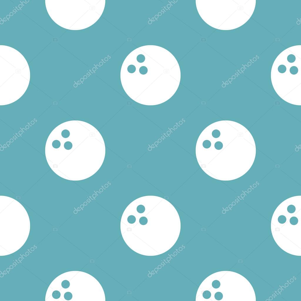 Bowling pattern seamless blue