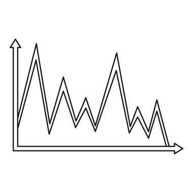 Ekonomi grafik simge vektör ince çizgisi