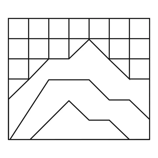 Піктограма графіка Векторна тонка лінія — стоковий вектор