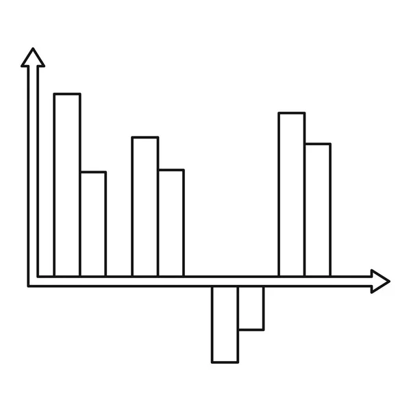Icono de diagrama de negocio vector línea delgada — Vector de stock