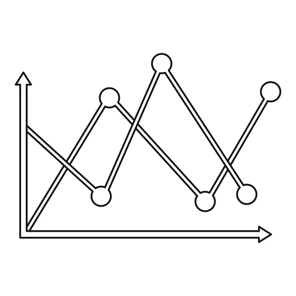 Linha diagrama ícone vetor linha fina — Vetor de Stock