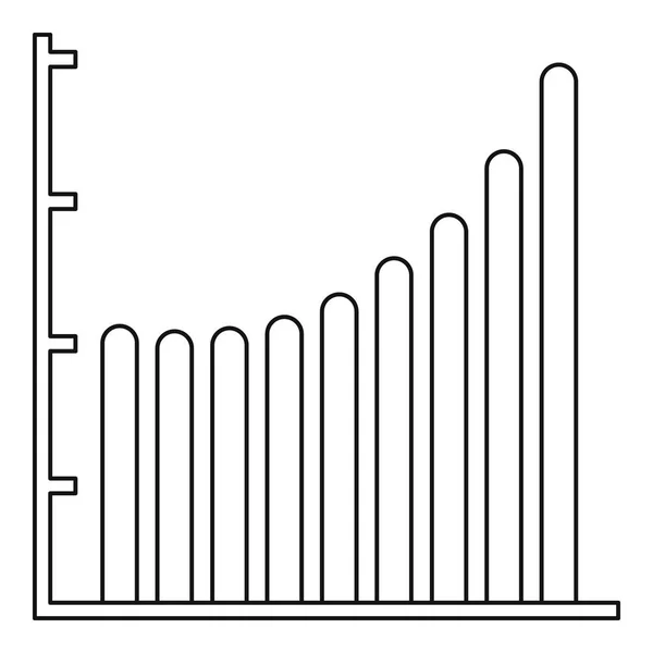 Geschäftsdiagramm Symbol Vektor dünne Linie — Stockvektor