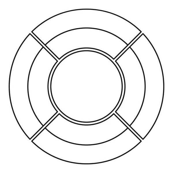 Circle grafico icona vettoriale linea sottile — Vettoriale Stock