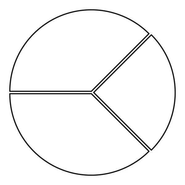 Cirkel diagram ikonen vektor tunn linje — Stock vektor