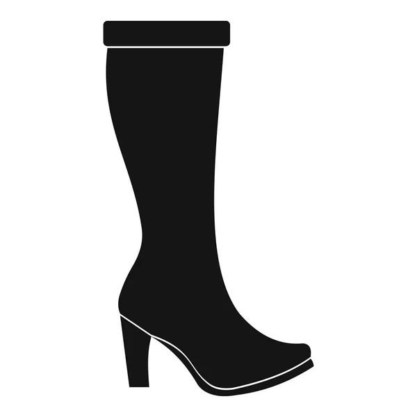 Mujer botas icono vector simple — Vector de stock