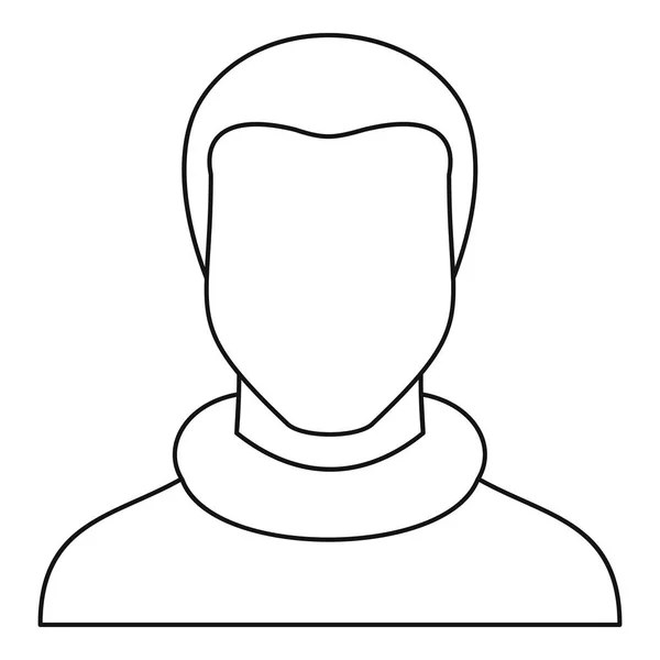 Mannen avatar ikonen vektor tunn linje — Stock vektor