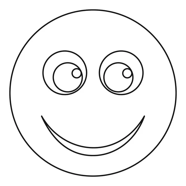 Smile icon vector thin line — Stock Vector