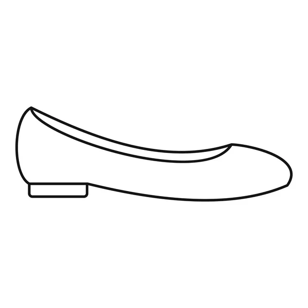 Garis tipis vektor ikon sepatu wanita - Stok Vektor