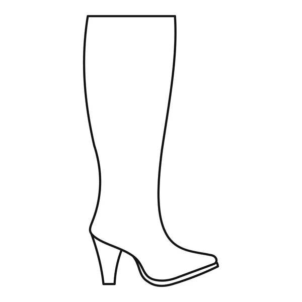 Mujer botas icono vector delgada línea — Archivo Imágenes Vectoriales