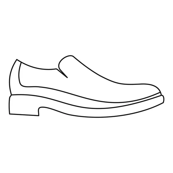 Homens sapato ícone vetor linha fina —  Vetores de Stock