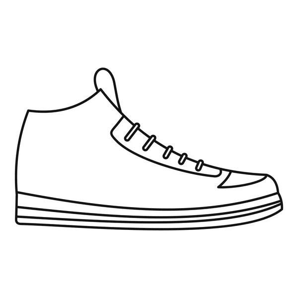 Sneakers icon vector thin line — Stock Vector