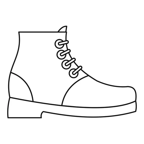 Hiking boots icon vector thin line — Stock Vector