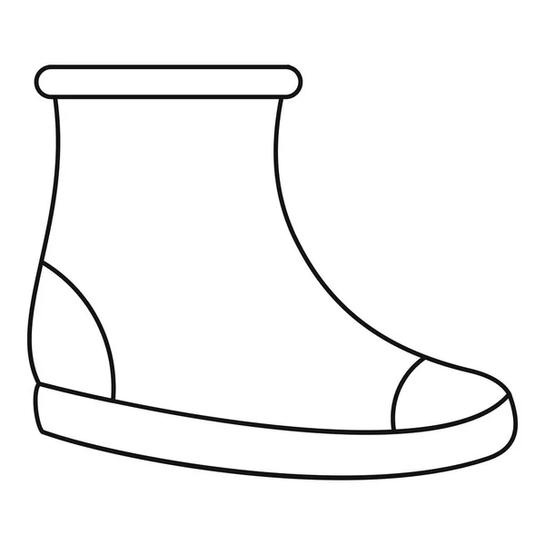 Žena boty ikonu vektorové tenká čára — Stockový vektor