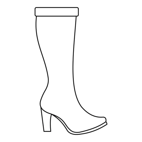 Mujer botas icono vector delgada línea — Archivo Imágenes Vectoriales