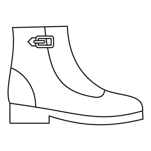 Mujer botas icono vector delgada línea — Vector de stock