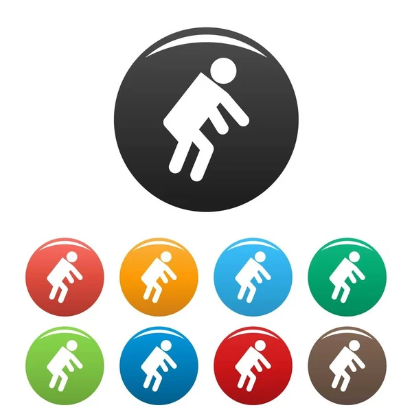 Figura palo stickman iconos conjunto pictograma vector simple — Vector de stock