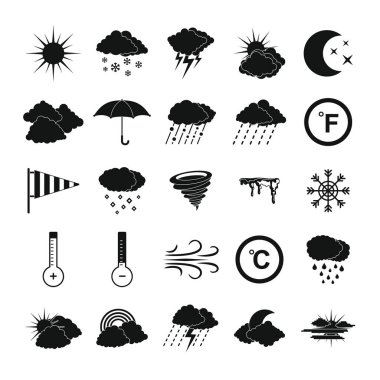 Hava Icons set, basit tarzı