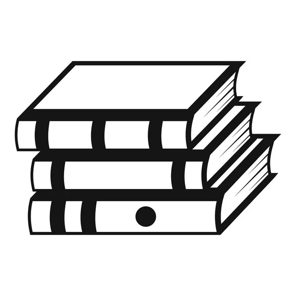 Icono de la escuela de libros, estilo negro simple — Archivo Imágenes Vectoriales