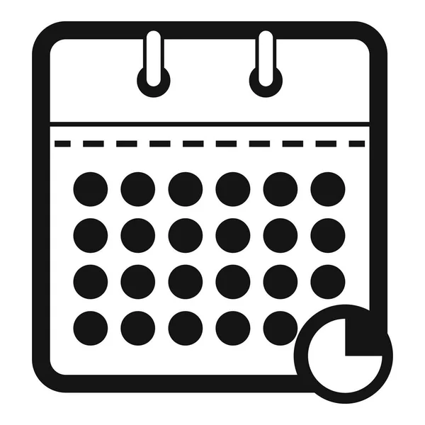 Kalendarz biznes ikona, prostym stylu czarny — Wektor stockowy