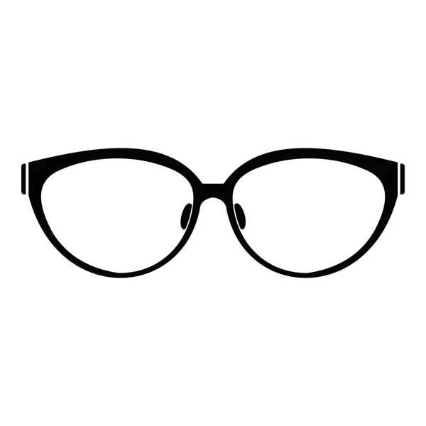 Lencse a szemüveg ikon, egyszerű stílus. — Stock Vector