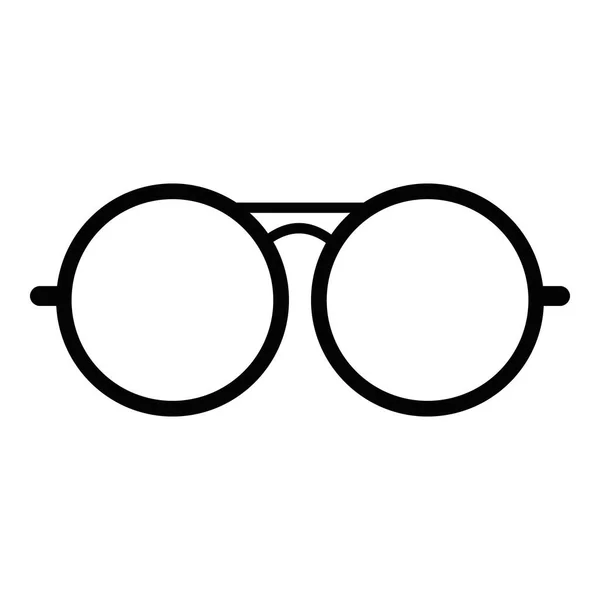 Ronde lens pictogram, eenvoudige stijl. — Stockvector