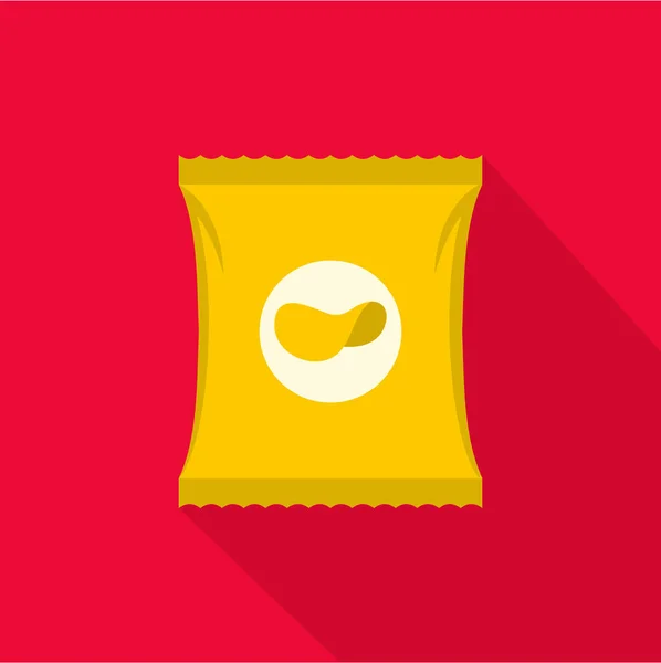 Chips pictogram, vlakke stijl — Stockvector