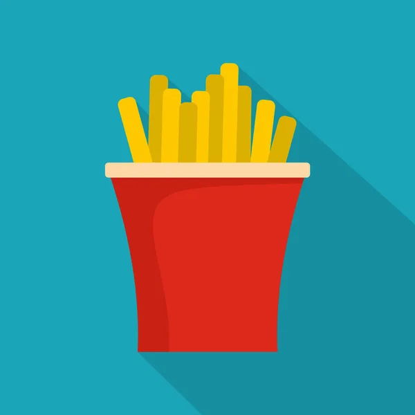 Icône frites, style plat — Image vectorielle