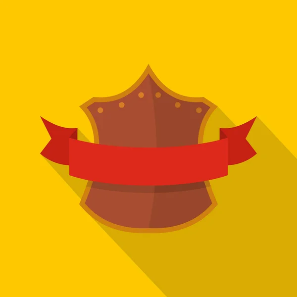 Badge koning pictogram, vlakke stijl — Stockvector