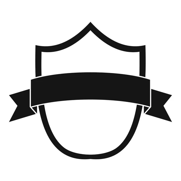 Insignia icono moderno, estilo negro simple — Archivo Imágenes Vectoriales