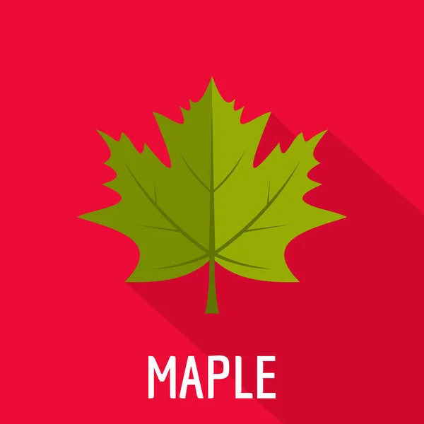 Maple leaf icon, flat style — Stock Vector