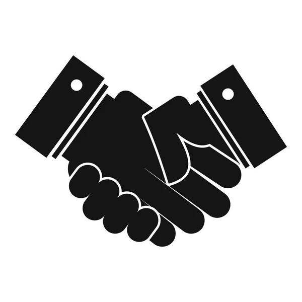 Icono de paz de mano, estilo negro simple — Vector de stock