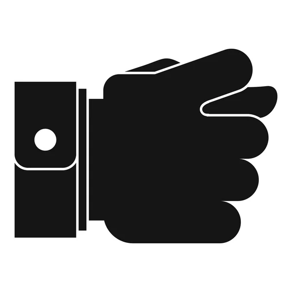 Icono de la mano avaricia, estilo negro simple — Vector de stock