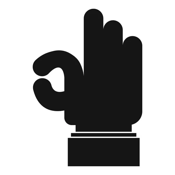 Mão tudo bom ícone, estilo preto simples —  Vetores de Stock