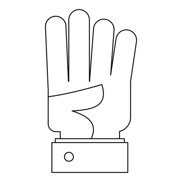 Bend icône doigt, style contour . — Image vectorielle