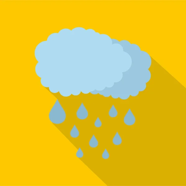 Cloud rain icon, flat style — Stock Vector