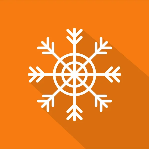 Snowflake icon, flat style — Stock Vector