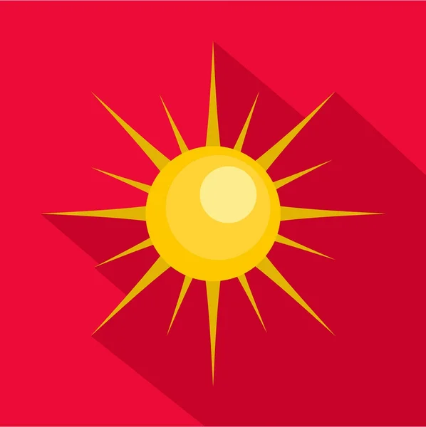 Icono del sol, estilo plano — Archivo Imágenes Vectoriales