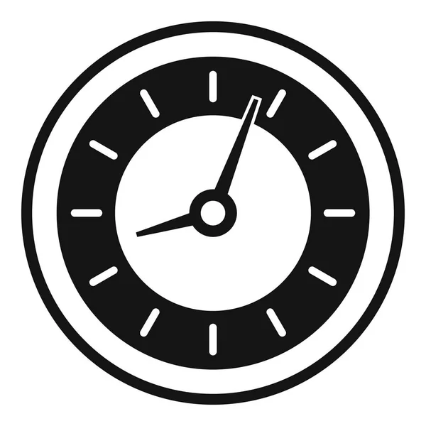 Icono del reloj, estilo negro simple — Vector de stock