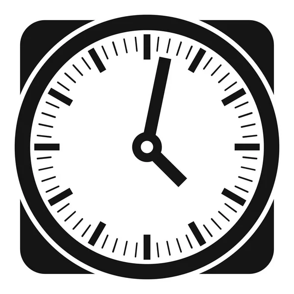 Clock retro icon, simple black style — Stock Vector