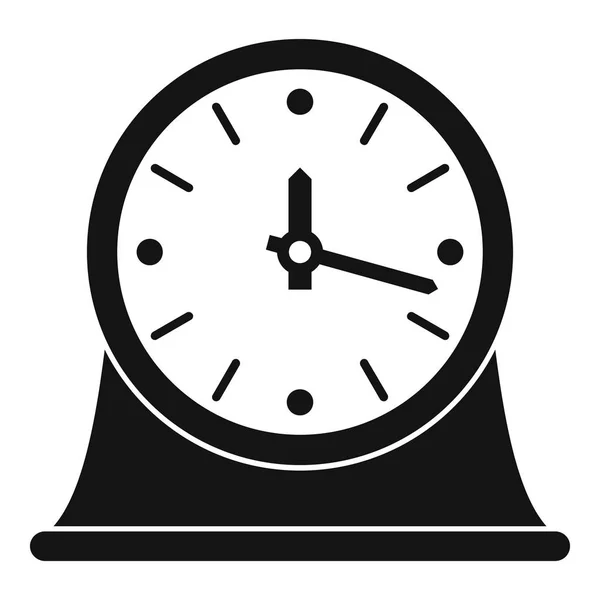 Reloj icono vintage, estilo negro simple — Archivo Imágenes Vectoriales