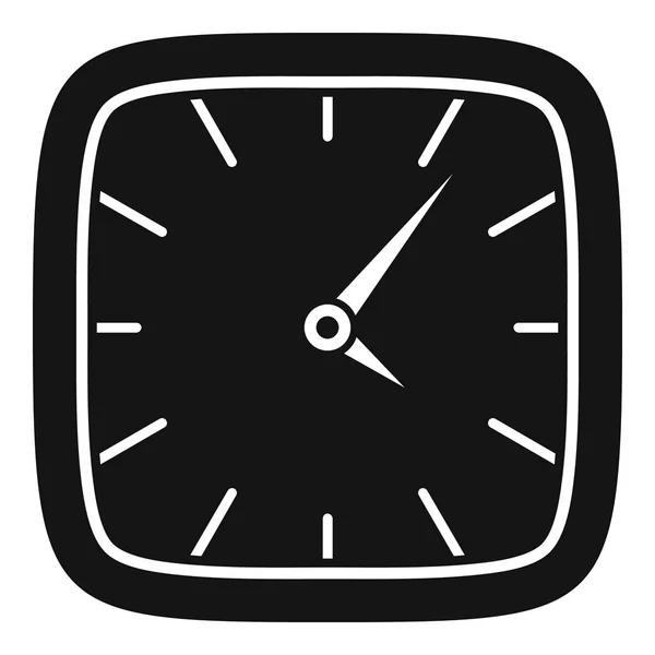 Clock wall icon, simple black style — Stock Vector