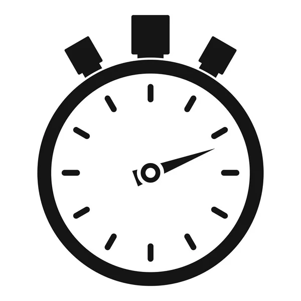 Stopwatch moderne icoon, eenvoudige zwarte stijl — Stockvector