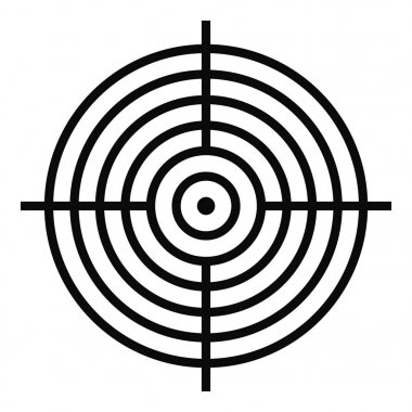 Aiming radar icon, simple style. clipart