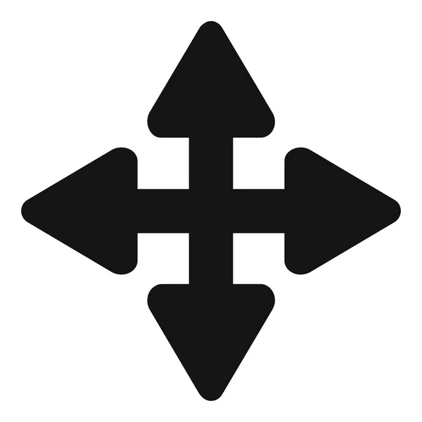 Cursor-Verschiebung-Element-Symbol, einfacher schwarzer Stil — Stockvektor