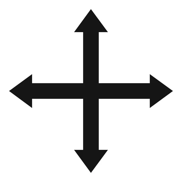 Cursor Verdrängung Web-Symbol, einfacher schwarzer Stil — Stockvektor